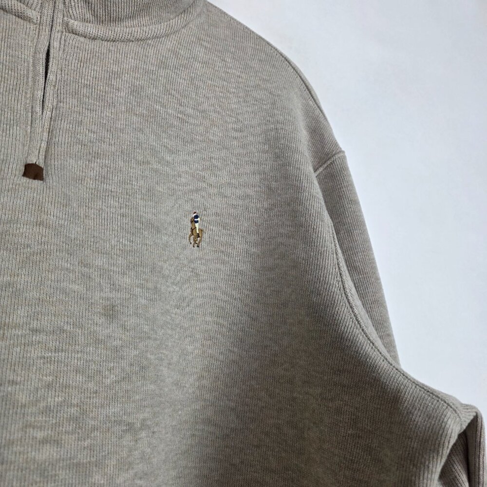 Polo Ralph Lauren 1/4 Zip Preppy 100% Cotton Men XL Long Sleeve Pullover Sweater - Picture 3 of 7